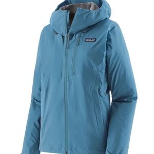 Patagonia Women's Hooded Granite Crest Rain Jacket - Medium - Lago Blue - NWT